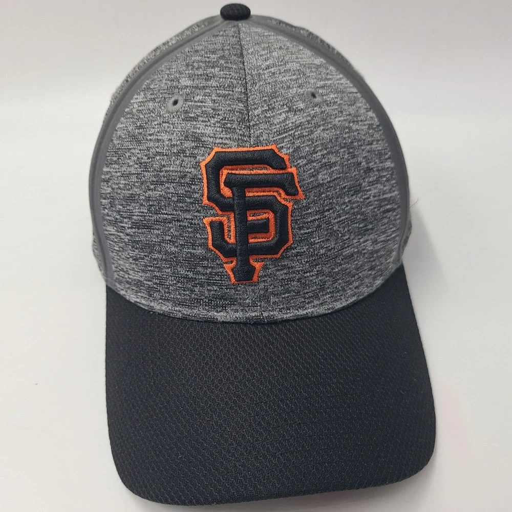San Francisco Giants‎ Hat Fitted L-XL New Era 39Thirty Gray Black MLB Flex Men